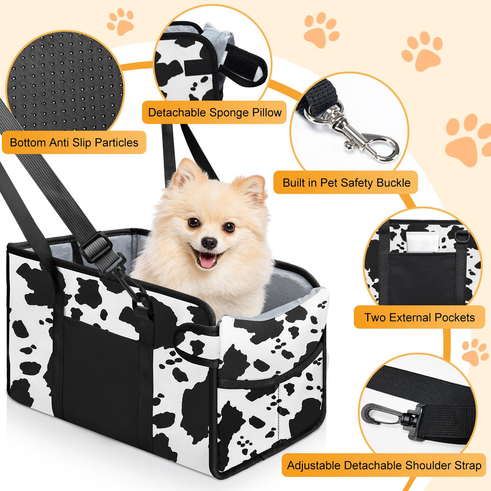 NECKORY dog car seat with washable cushion for easy cleanup after trips