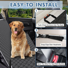 NECKORY dog-seat protector installed easily for quick clean rides.