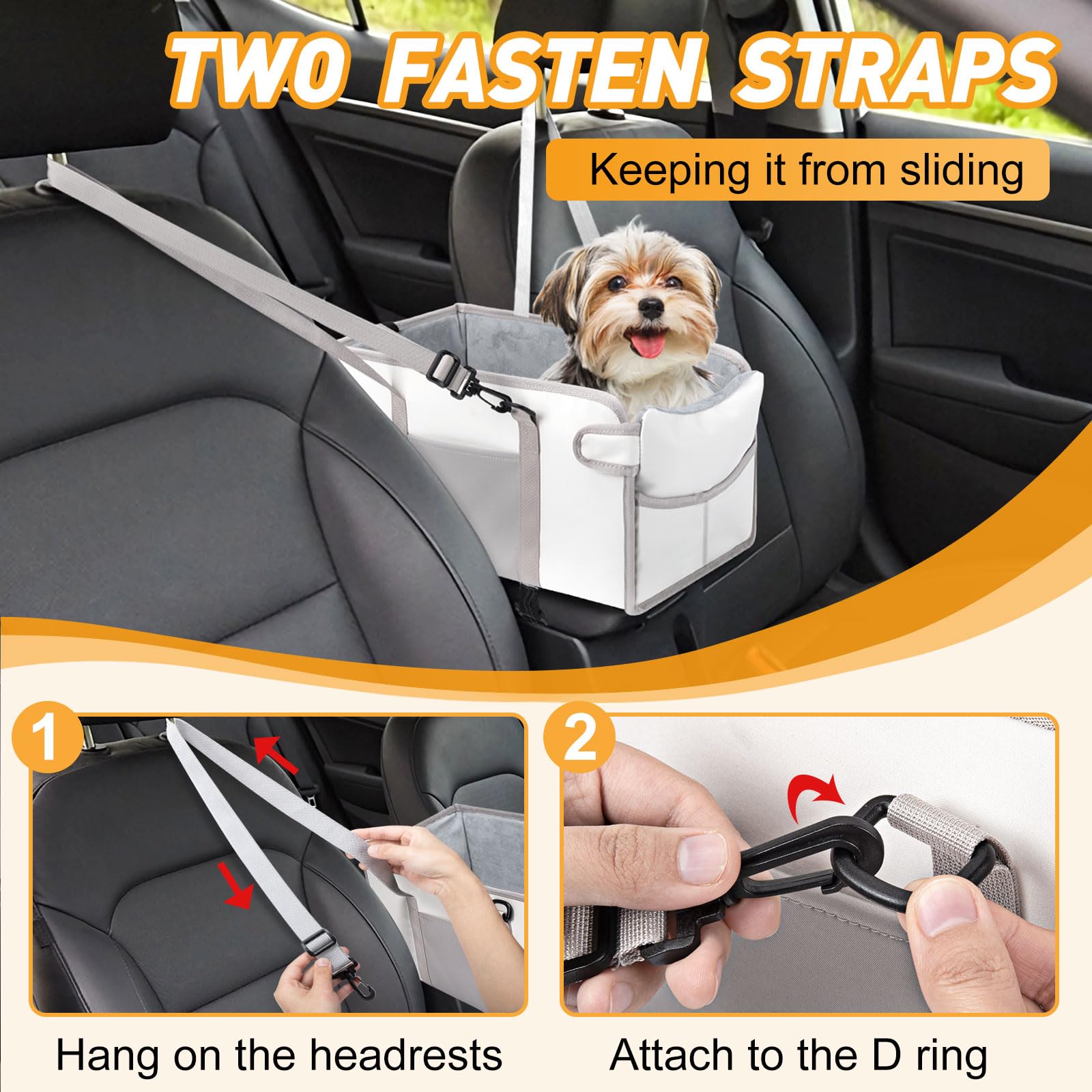NECKORY storage-pocket-dog-seat keeps essentials within reach