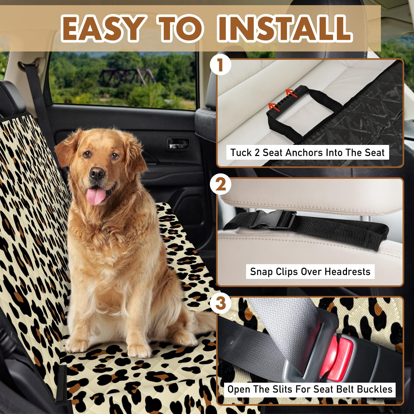 NECKORY universal-fit backseat cover fits sedans, trucks, and SUVs.