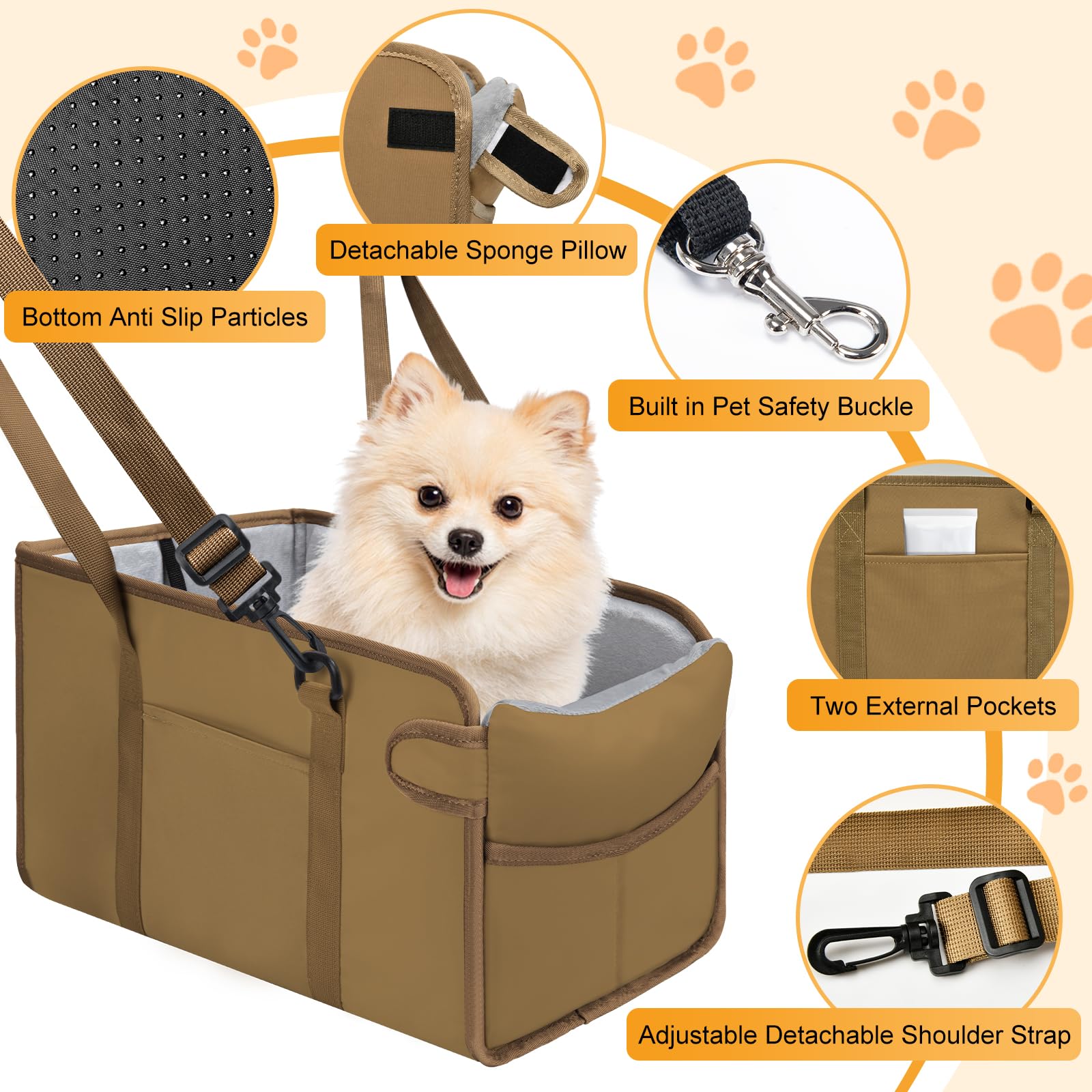 NECKORY washable cushion provides clean, comfy surfaces for pets on the go