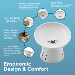 Necoichi bowl includes removable non-slip ring to stay steady during meals