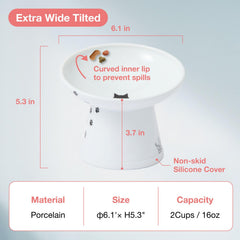 Necoichi non-slip ring keeps bowl steady during feeding