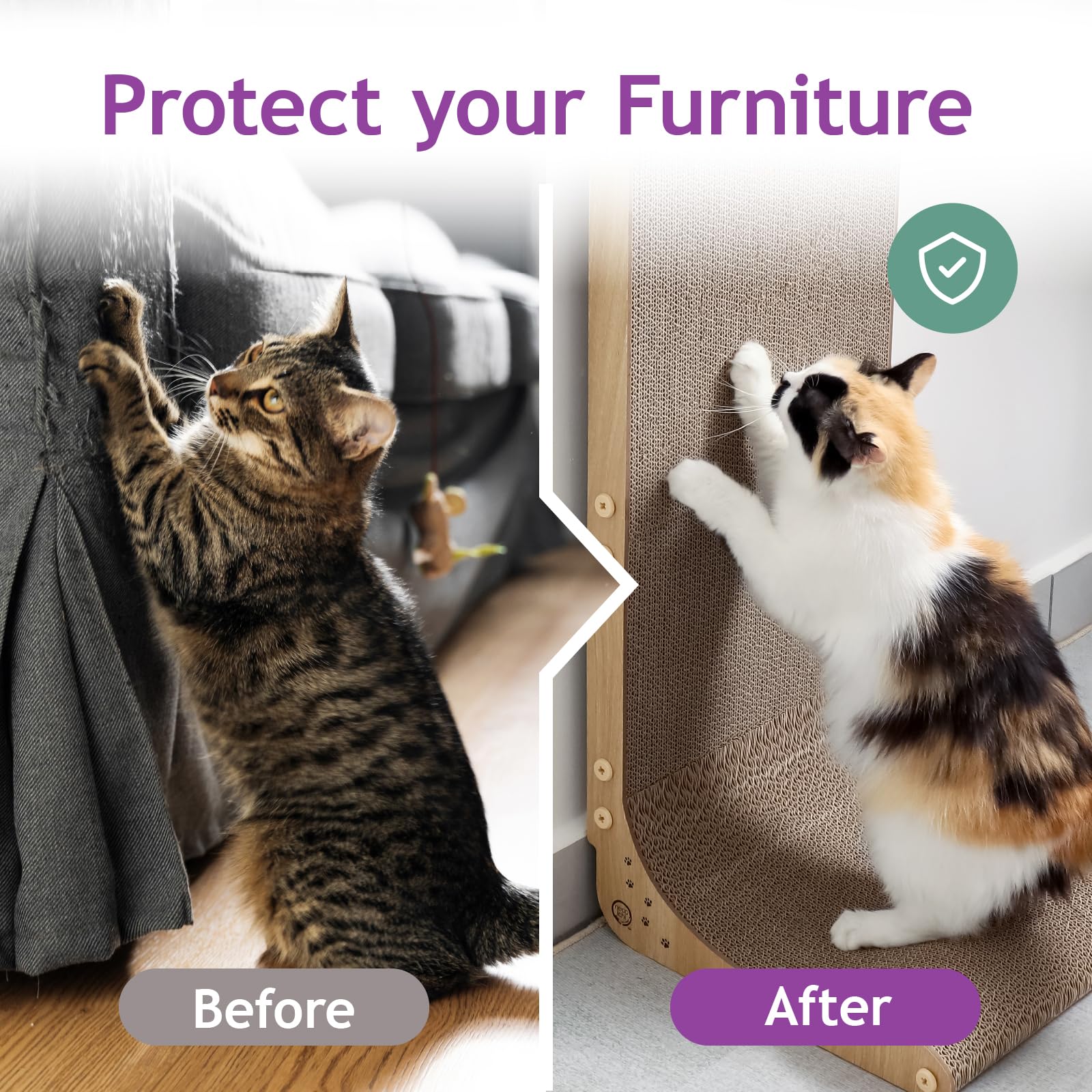 Necoichi curved-floor lounge scratcher provides comfy resting spot for cats