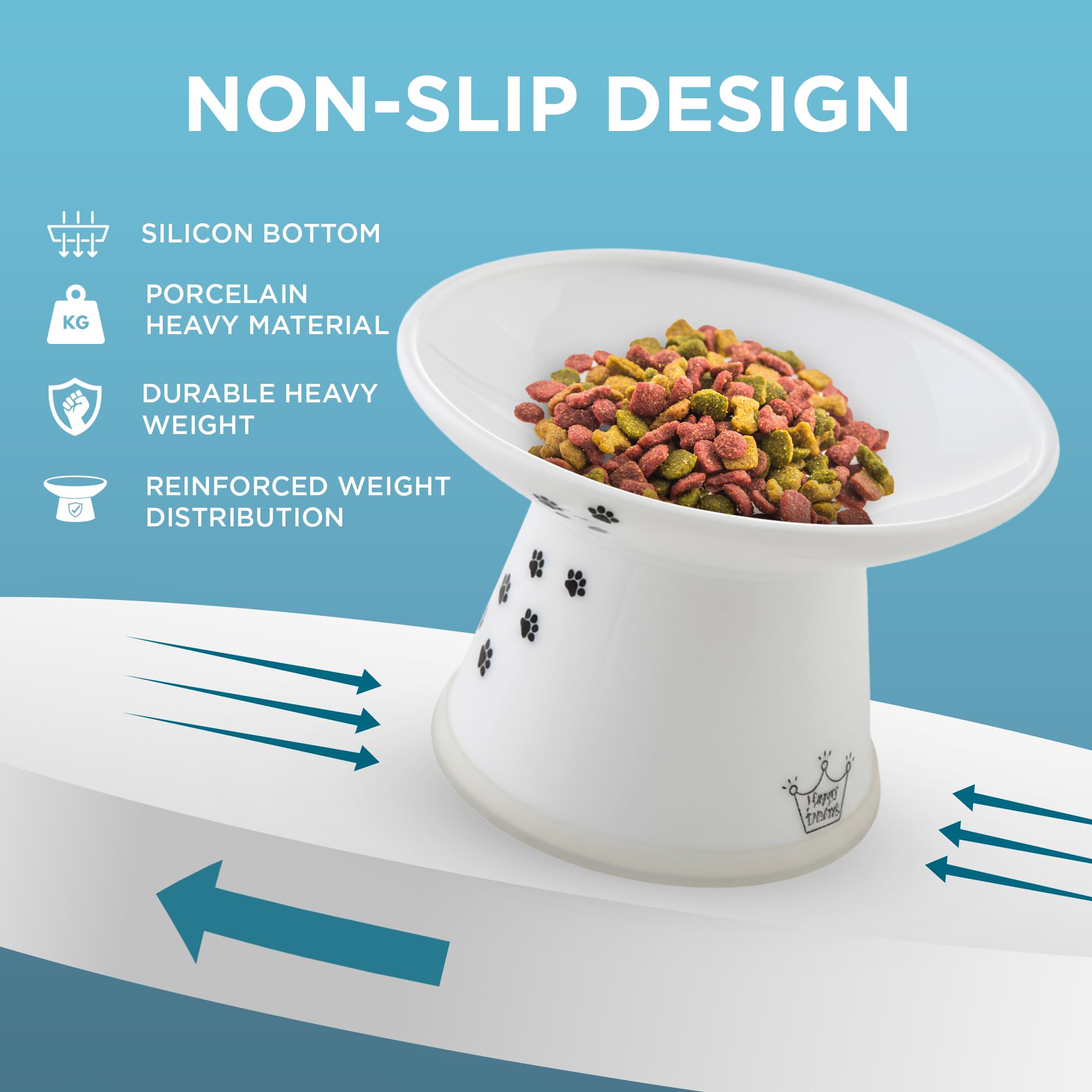 Necoichi flat-faced and senior cat friendly feeding option.