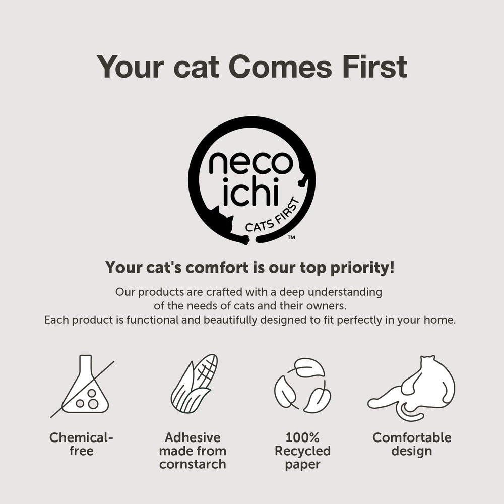 Necoichi indoor-friendly cardboard scratcher suitable for daily use