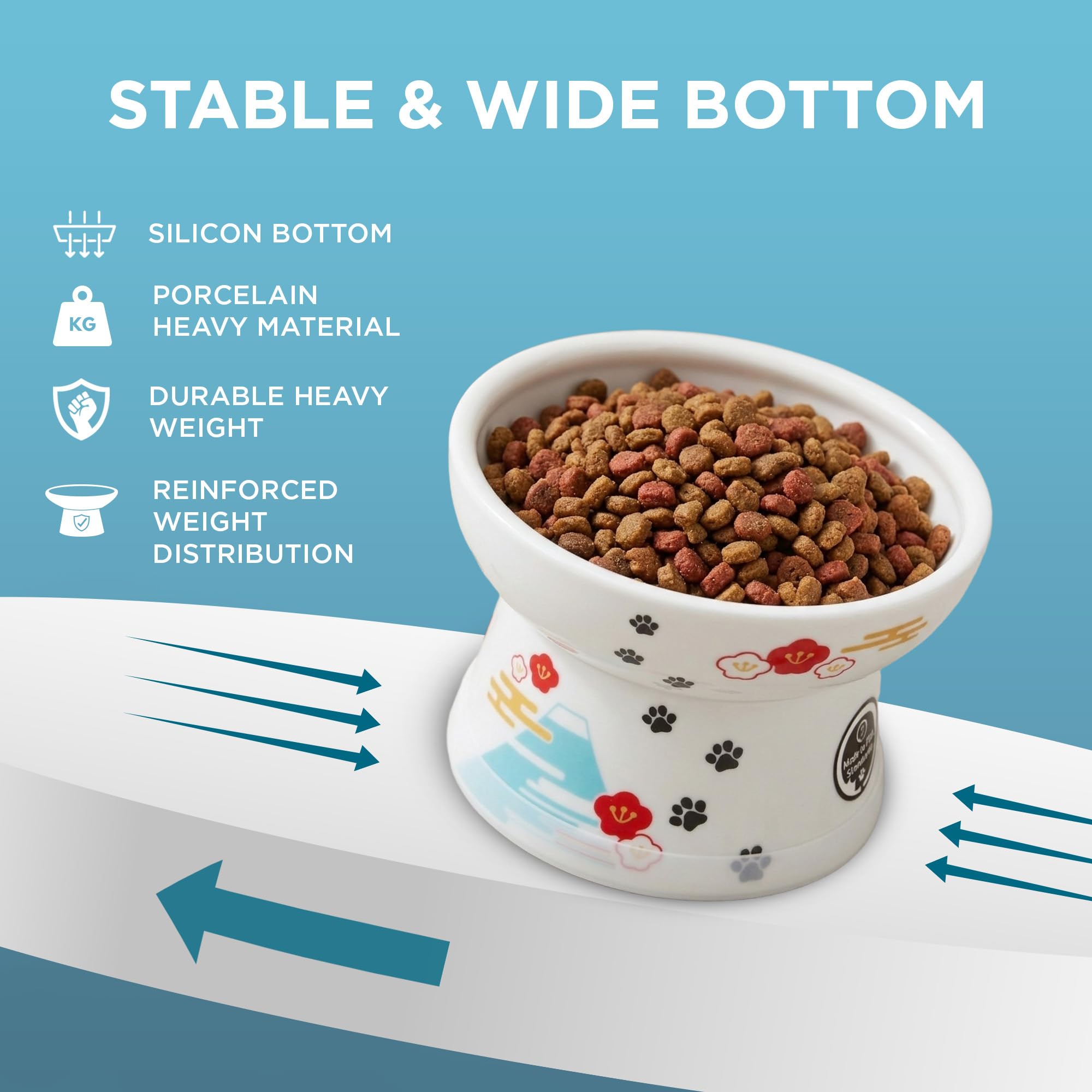 Necoichi large-capacity bowl suitable for water and meals.