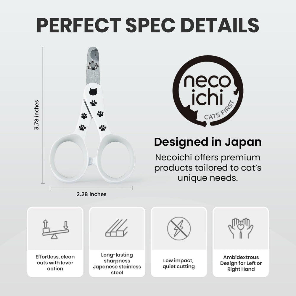 Necoichi Purrcision side grip demonstrates ergonomic handling for steadier cutting.