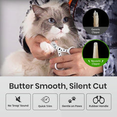 Ultra-thin blade close-up providing unobstructed view of the quick for safer trims.