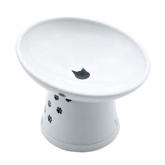 Necoichi raised bowl tilted 15° supports whisker-friendly meals