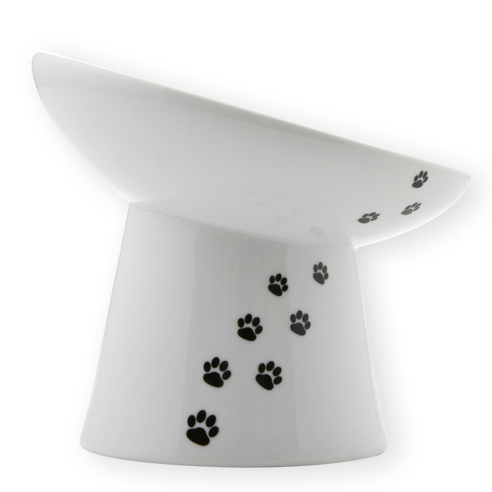 Necoichi dishwasher safe raised bowl cleans quickly after meals.