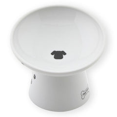 Necoichi elevated bowl with non-slip ring keeps feeding steady during busy meals.