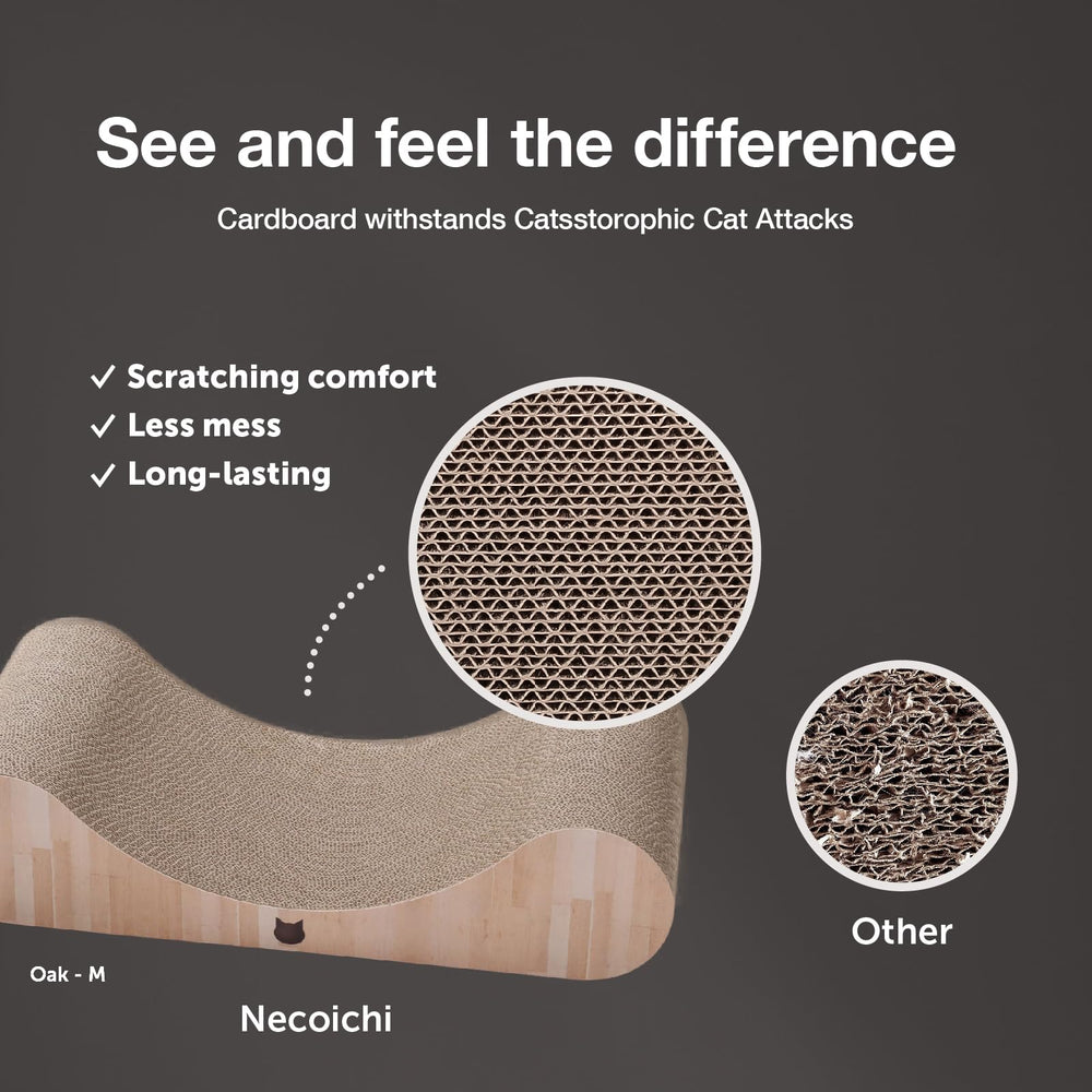 Necoichi ultimate comfort scratcher bed supports cozy naps and scratching