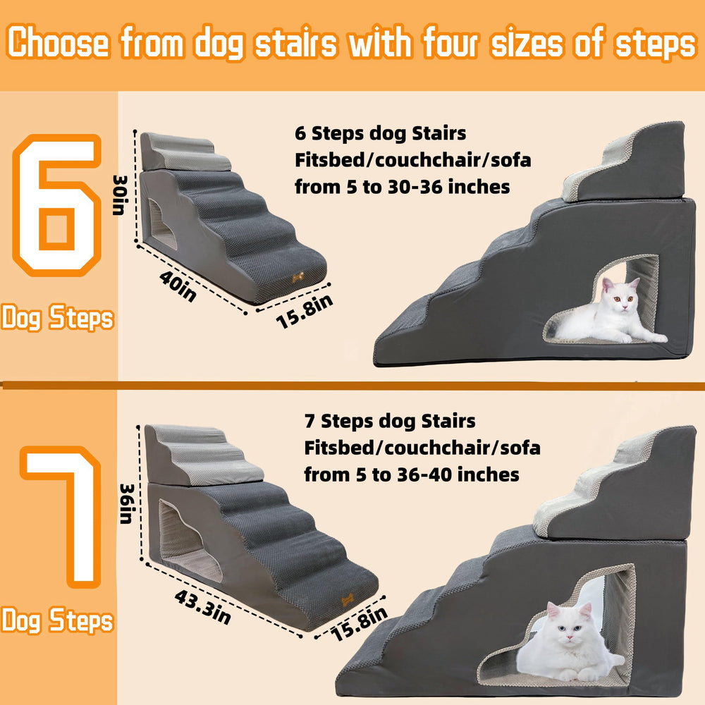 Necrely washable cover keeps the stairs clean and comfy for pets