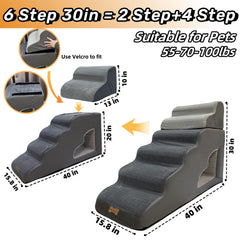 Necrely dog stairs wide steps provide stable footing for easy climbing