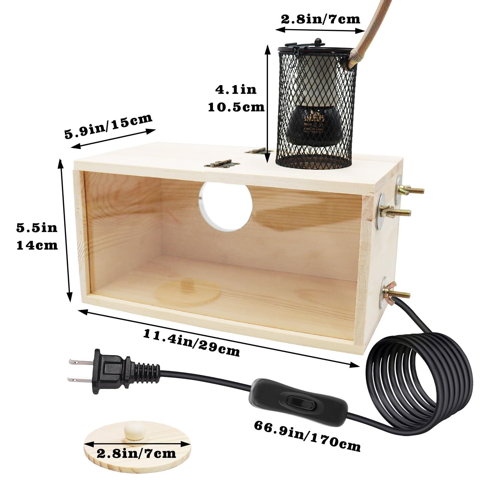 Neeenn Bird House Incubator compact size fits 11.4 x 5.9 x 5.5 inches for small birds.