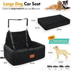 NEEZUKAR dog car seat booster view improves pet visibility and calmness