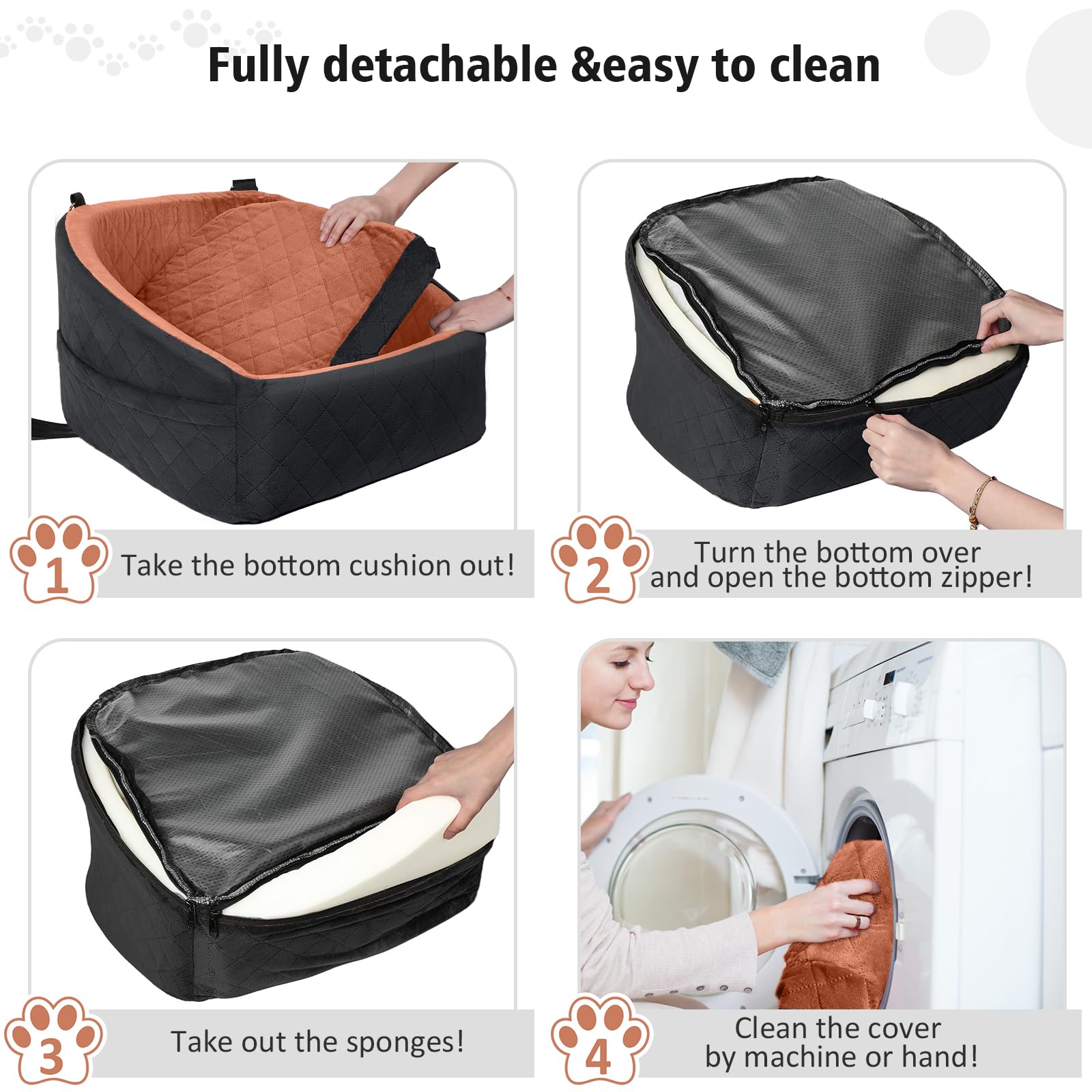 NEEZUKAR compact booster seat dimensions fit small to medium dogs