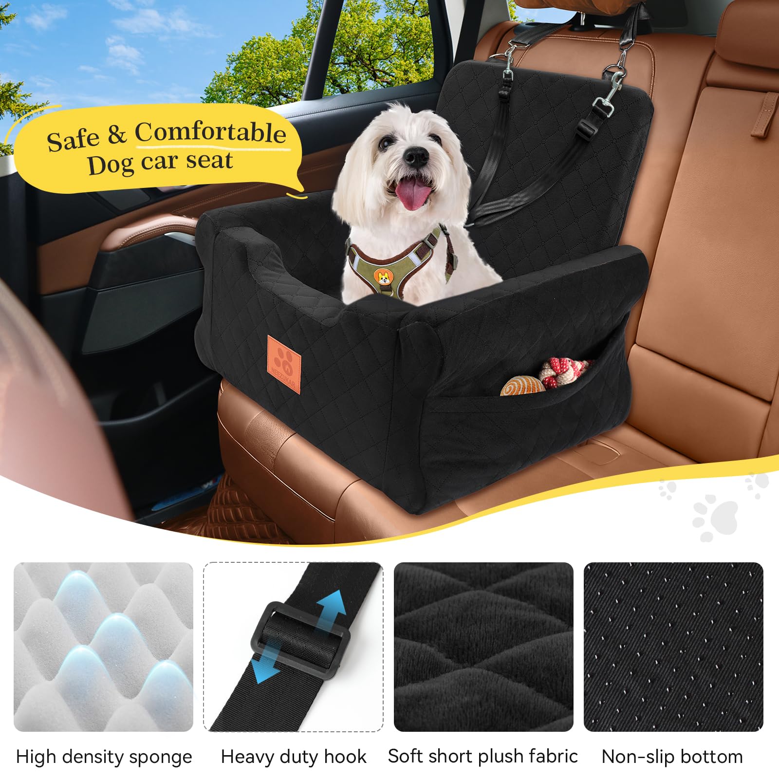 NEEZUKAR memory foam padding cushions bumps for smoother rides.