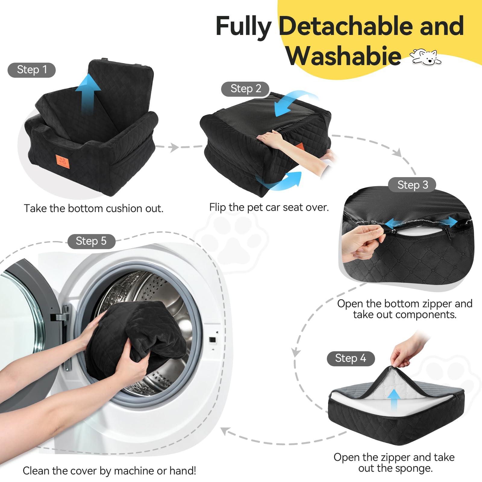 NEEZUKAR removable, machine-washable cover simplifies cleaning.