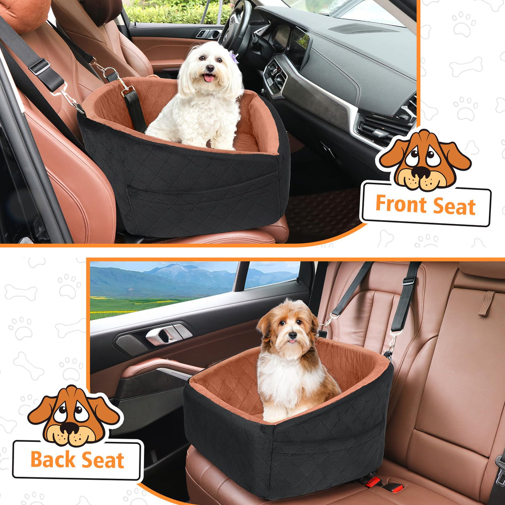 NEEZUKAR built-in safety belt attachment keeps dogs secured during travel