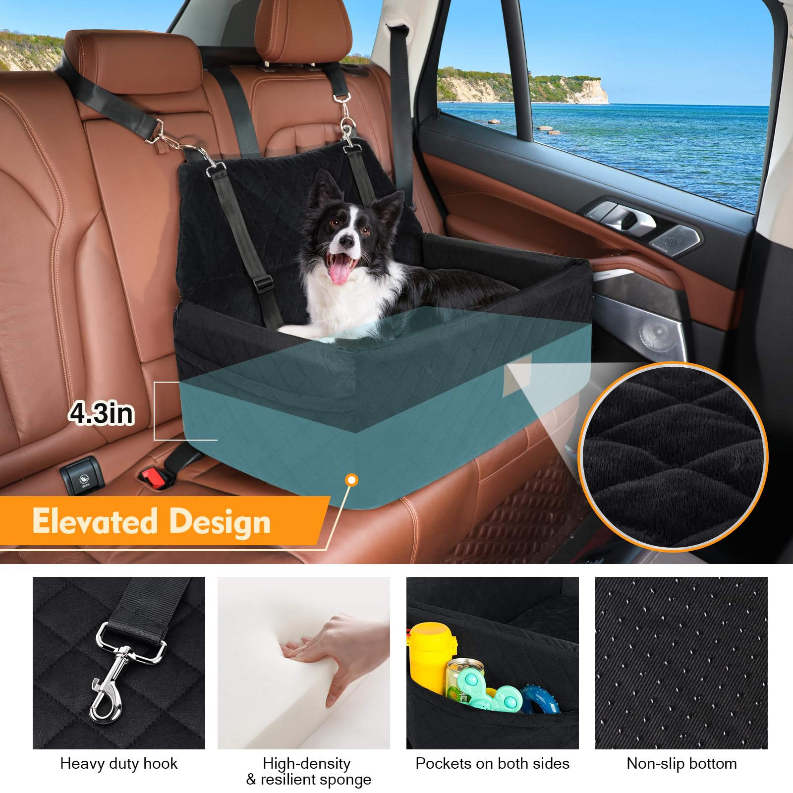 NEEZUKAR soft plush car seat cushion for comfortable travel