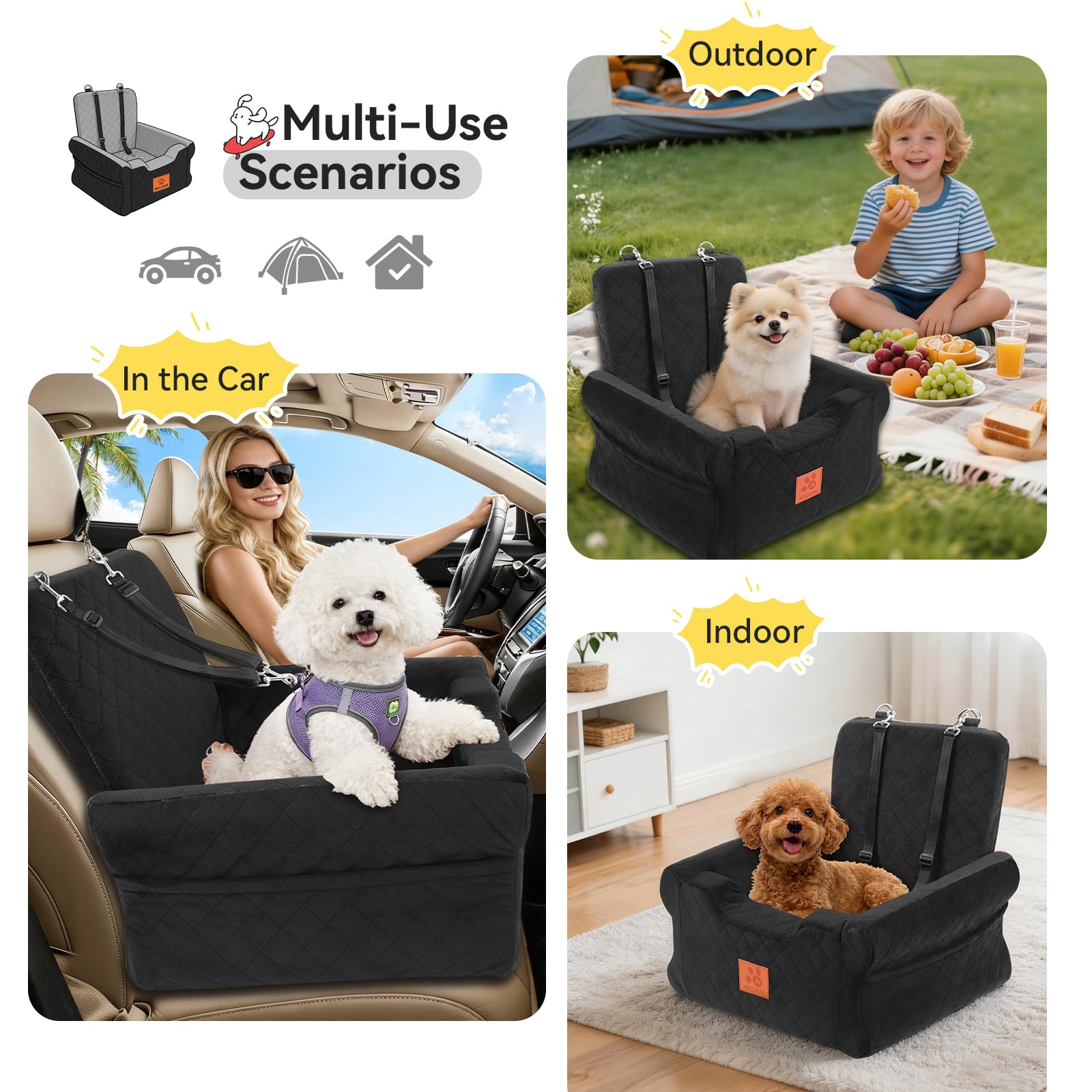 NEEZUKAR car seat storage pockets keep toys handy.