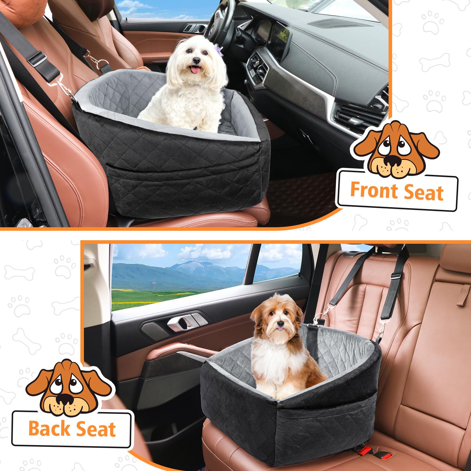 NEEZUKAR dog car seat universal fit fits most vehicles