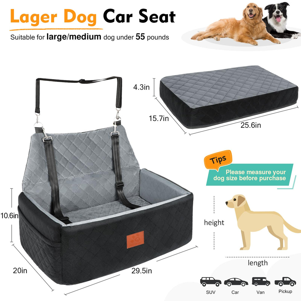 NEEZUKAR large dog seat foam cushion ensures a comfortable ride