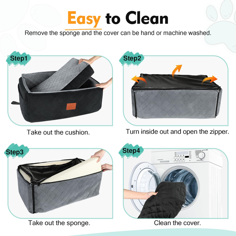 NEEZUKAR portable dog bed for car, home, or outdoors