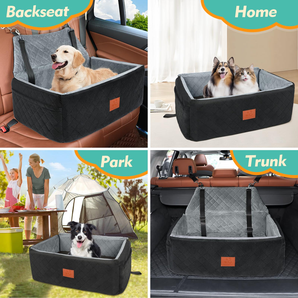 NEEZUKAR dog seat side pockets store treats and toys within reach