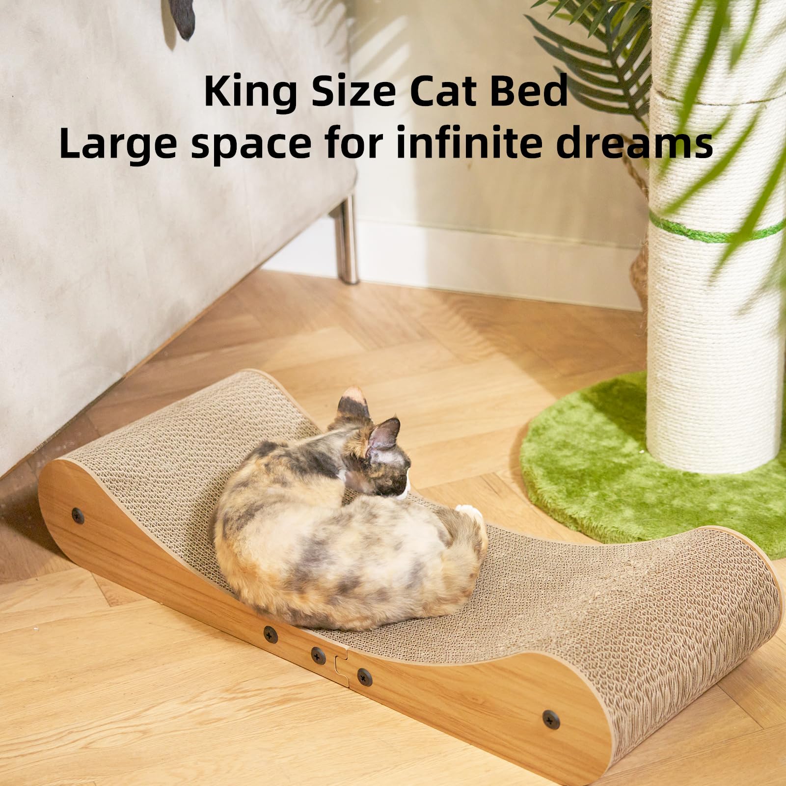 Nekosan cat-scratcher-bed recyclable cardboard for eco-friendly home