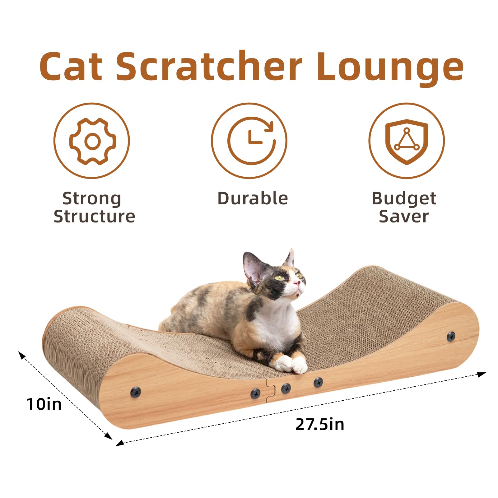 Nekosan cat-scratcher-bed curved neck-support for cozy lounging