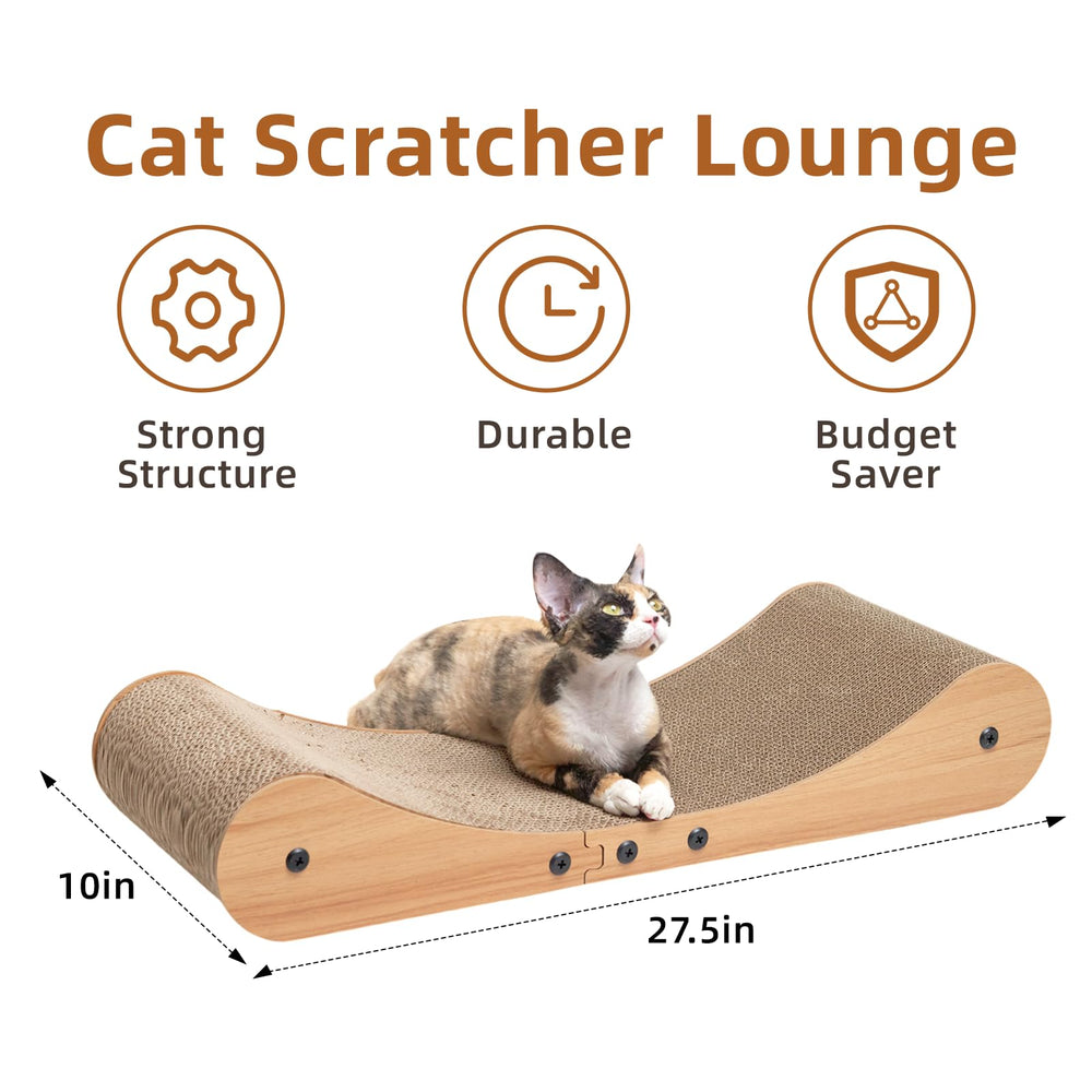 Nekosan cat-scratcher-bed curved neck-support for cozy lounging