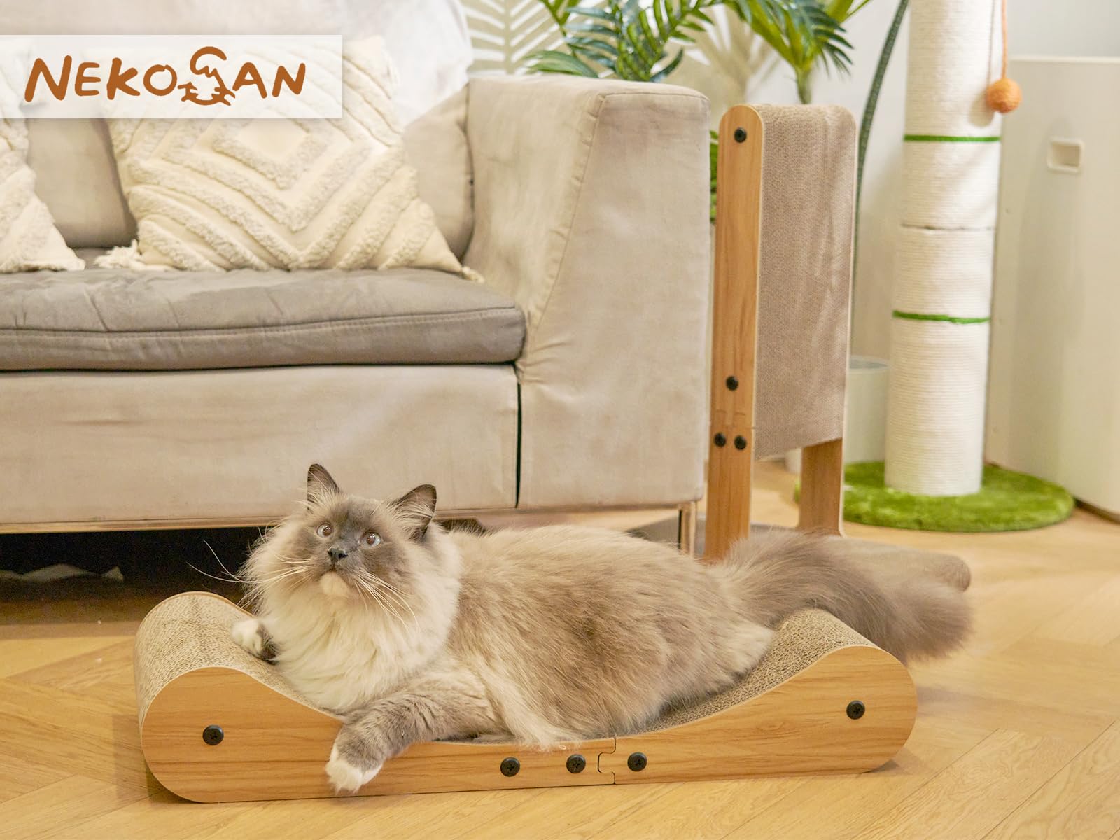 Nekosan cat-scratcher-bed king-size space for cats to stretch