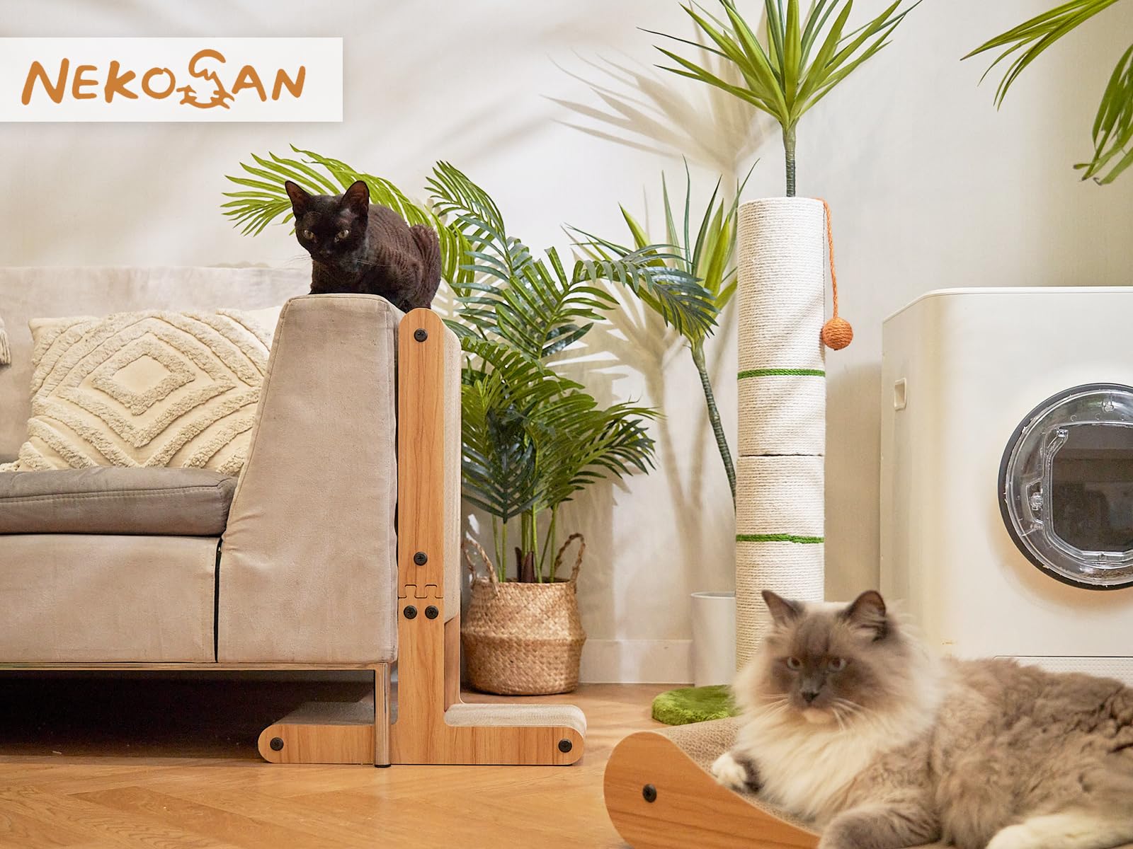 Nekosan spacious cardboard scratcher dimensions 23.6x16.9x9.6 inches