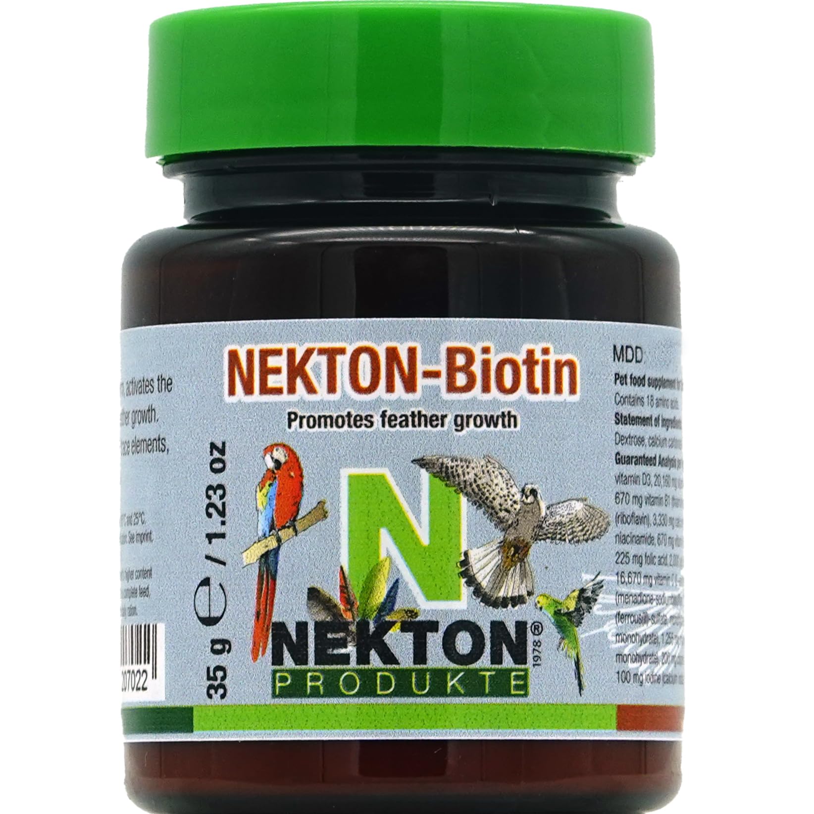 Nekton Bio for Feathering bottle front promotes plumage support