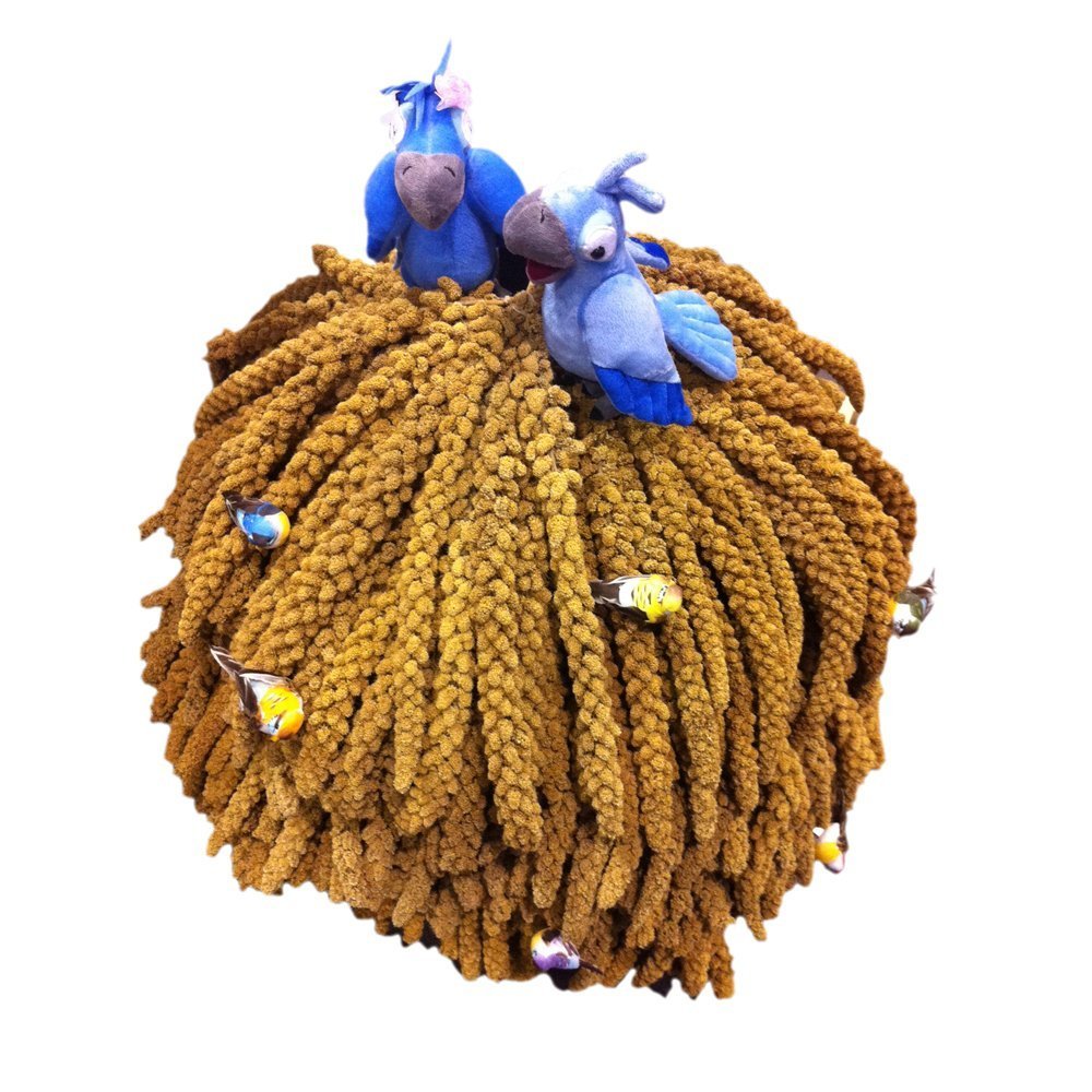 Nemeth Farms spray millet edible tops only for parakeets and cockatiels; ideal for training.