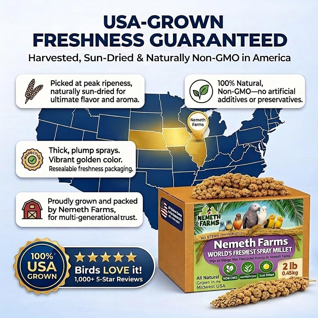 Nemeth Farms Spray Millet training and enrichment rewards build trust through hands-on bonding.