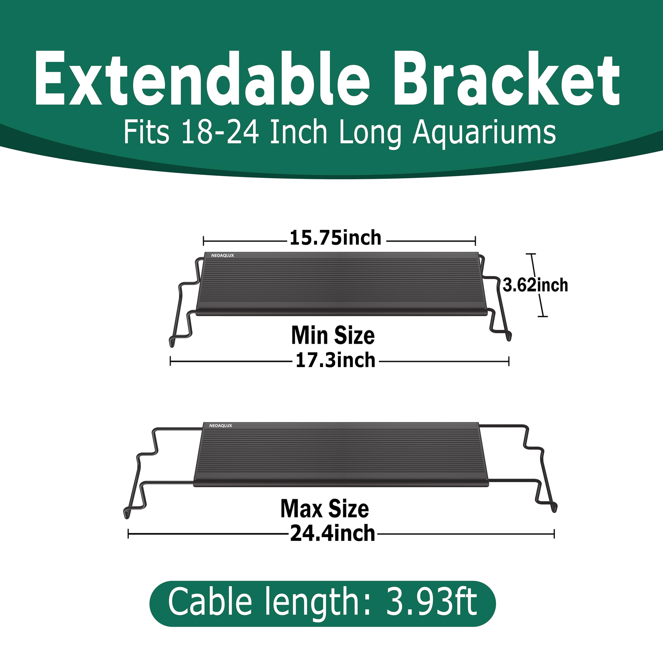 NEOAQLUX IP68 durable housing for submersible freshwater use.