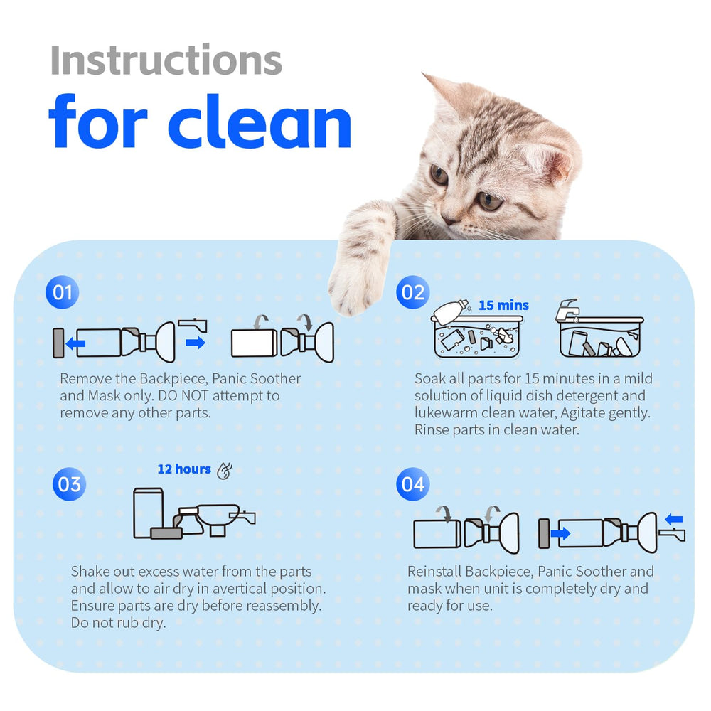 Neobay Cat Inhaler Spacer full assembly in blue