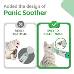 Neobay cat inhaler spacer masks offer soft silicone comfort.