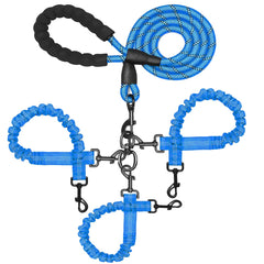 NEOGULY 3-dog leash with tangle-free swivel hooks for smooth three-dog walks