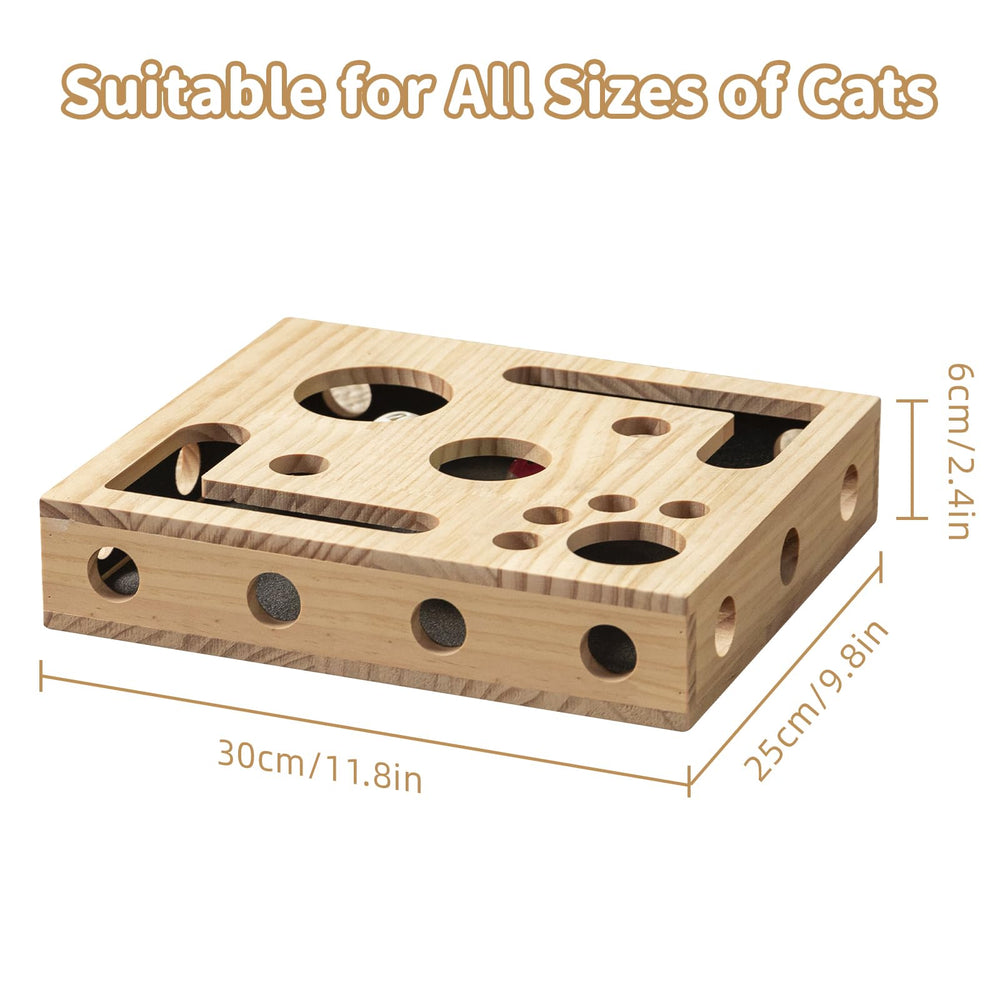 NeoNava scratch puzzle maze reveals treats inside to stimulate mind and deter furniture scratching.