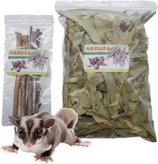 NEOUZA Sugar Glider Bedding with natural eucalyptus leaves for cozy comfort.