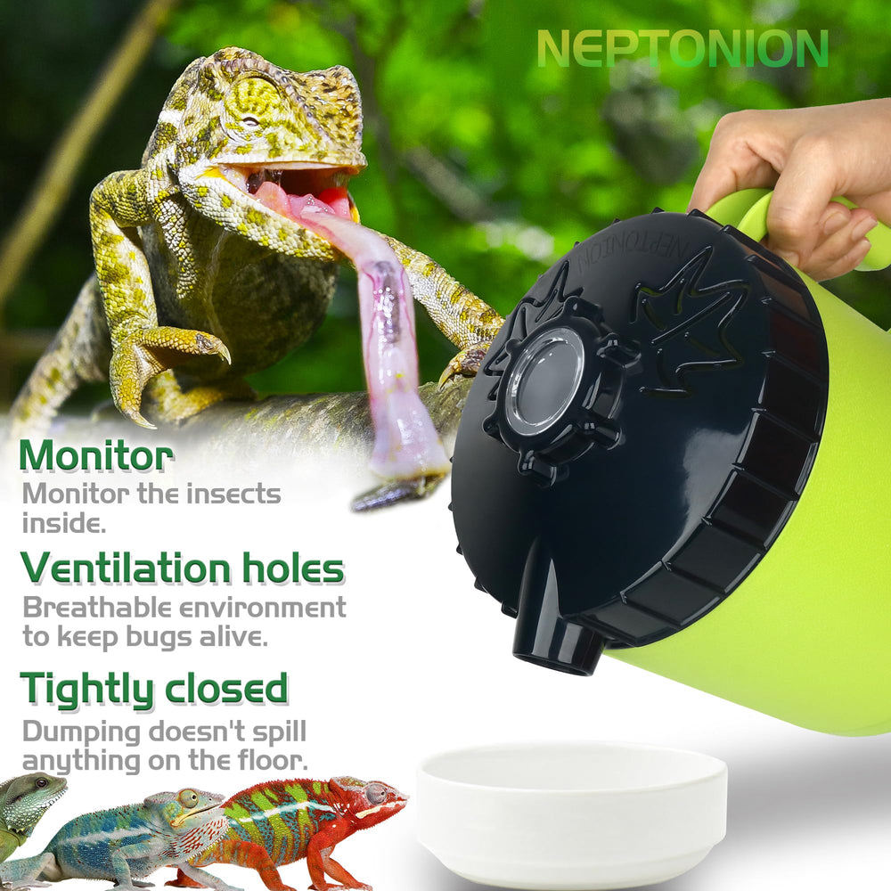 NEPTONION bug dirt management feature showing sift-ready debris removal.