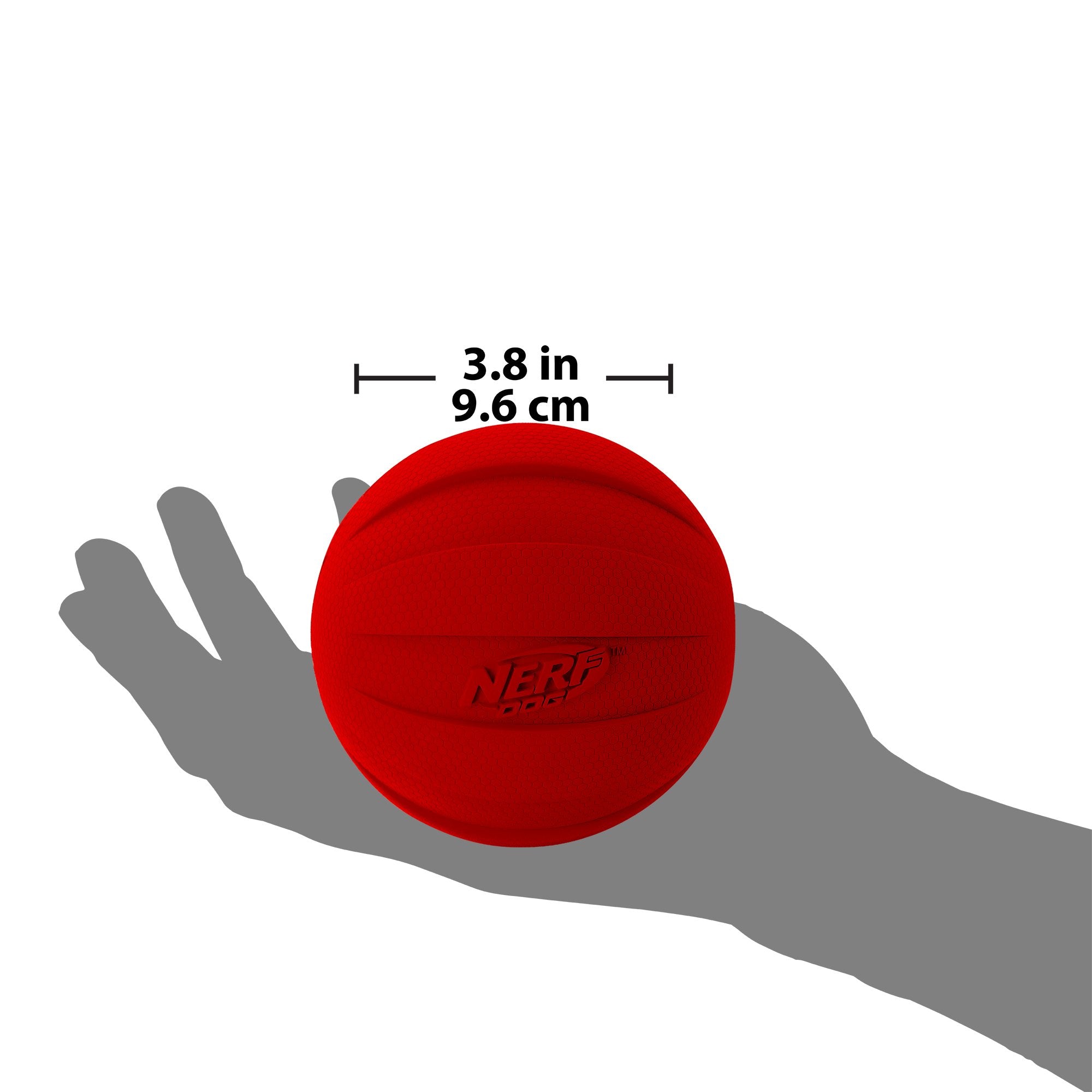 Nerf Dog Classic Squeak Ball outdoors ready for zoomies and training sessions.