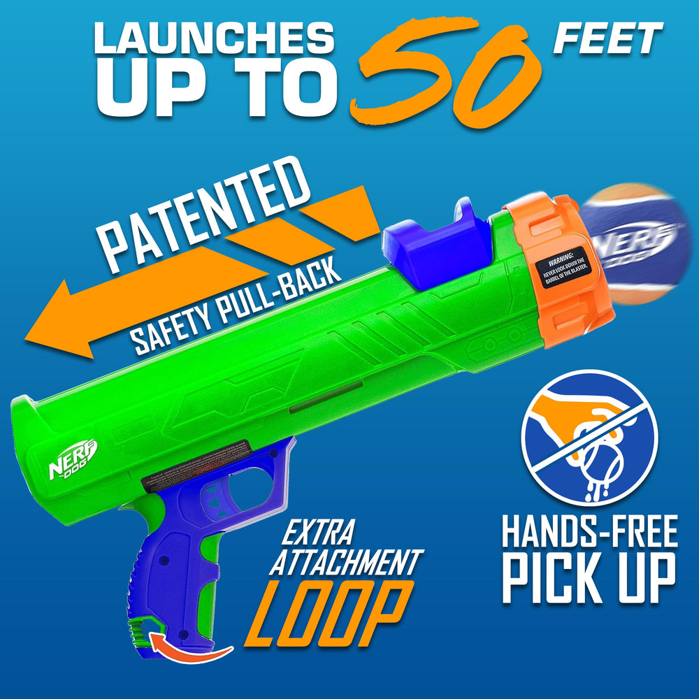 Nerf Dog Green Tennis Ball is high-visibility for quick spotting during play.