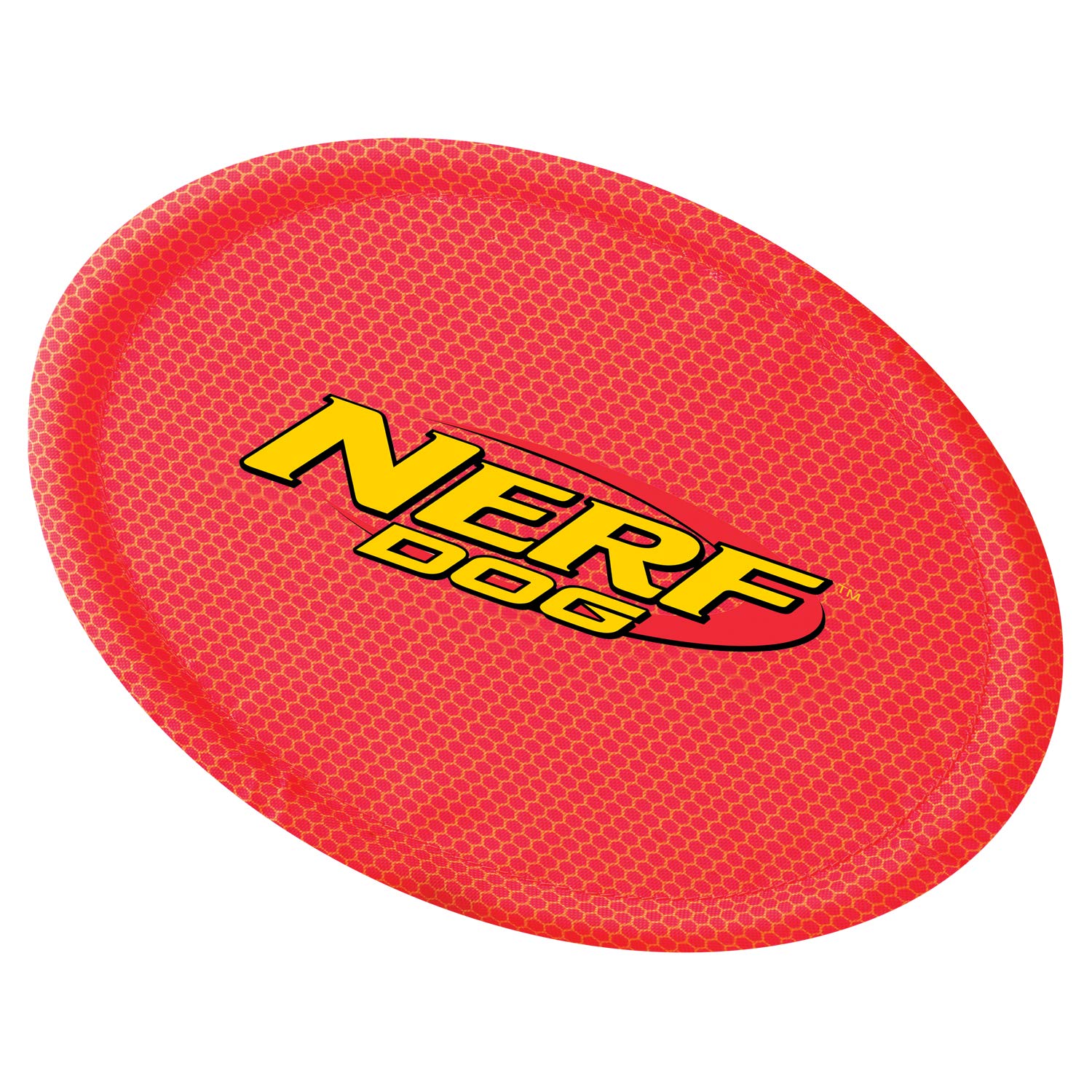 Nerf Dog Nylon Flyer red contrast shot ideal for tracking tosses.