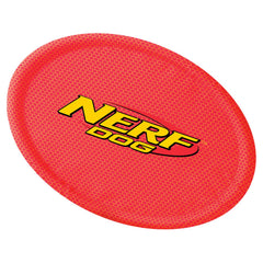 Nerf Dog Nylon Flyer red contrast shot ideal for tracking tosses.
